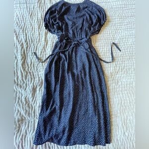 VINCE Silk Kimono Wrap Dress Moon & Stars Print Size S NWOT